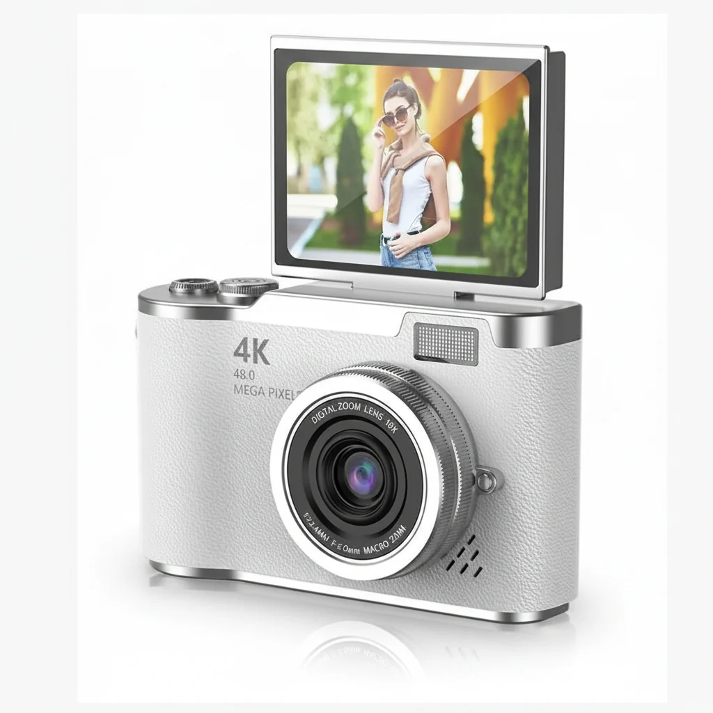 Compact Digital Camera Rechargeable Battery Flip Screen - Image 7